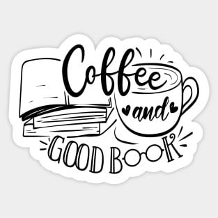 Coffee and good book Sticker